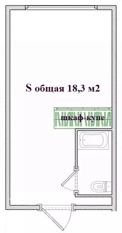 Студия Томская область, Томск Алтайская ул., 159 (18.3 м) - Фото 2