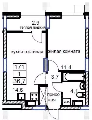 1-к кв. Нижегородская область, Нижний Новгород Кооперативный поселок ... - Фото 1