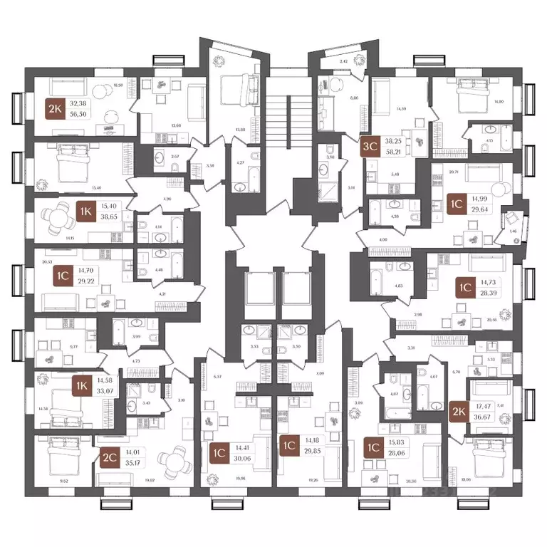 Студия Башкортостан, Уфа Глумилино жилрайон, Холмогоры жилой комплекс ... - Фото 2