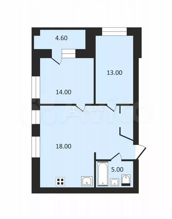 2-к. квартира, 68,5 м, 4/5 эт. - Фото 0