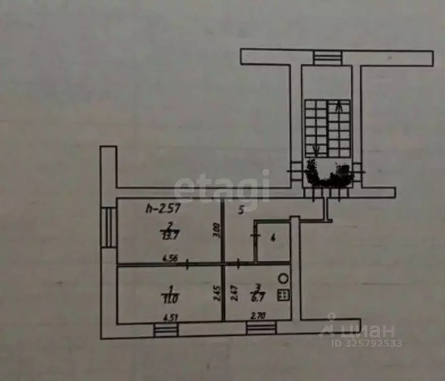 2-к кв. Калужская область, Село Ферзиково с/пос, с. Ферзиково 11 (40.8 ... - Фото 1