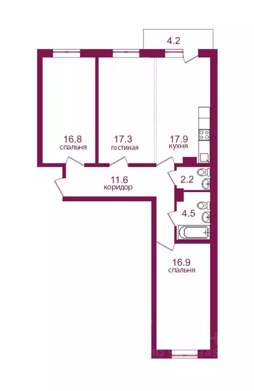 3-к кв. Иркутская область, Иркутск Топкинский мкр, Видный-3 жилой ... - Фото 0