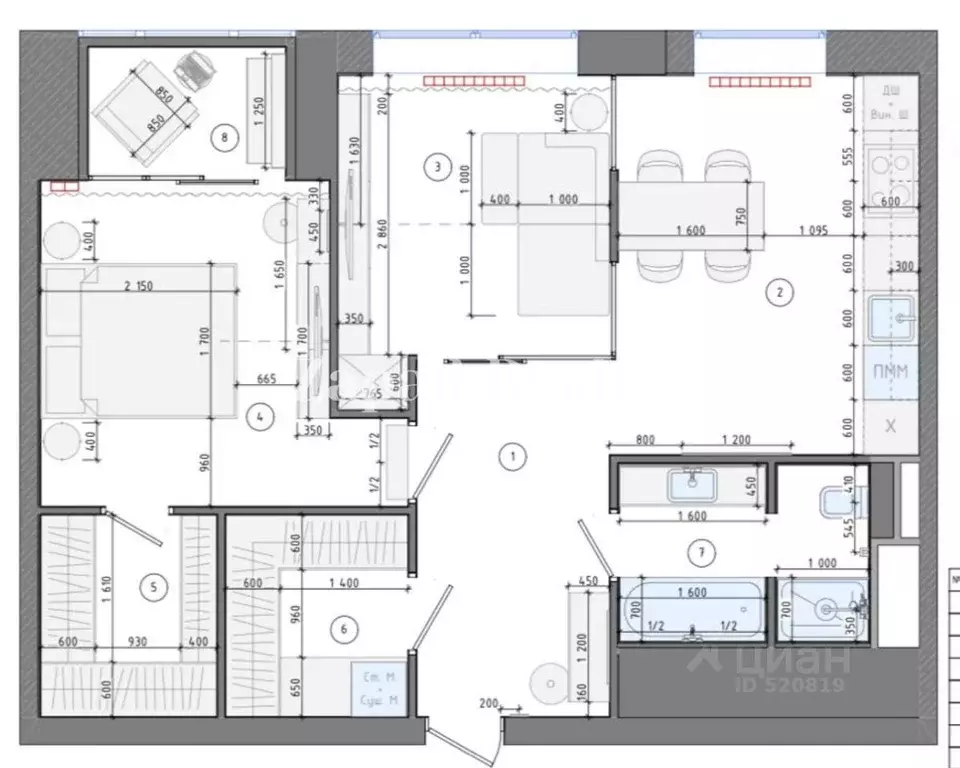 2-к кв. москва мантулинская ул, 9к4 (62.0 м) - Фото 1