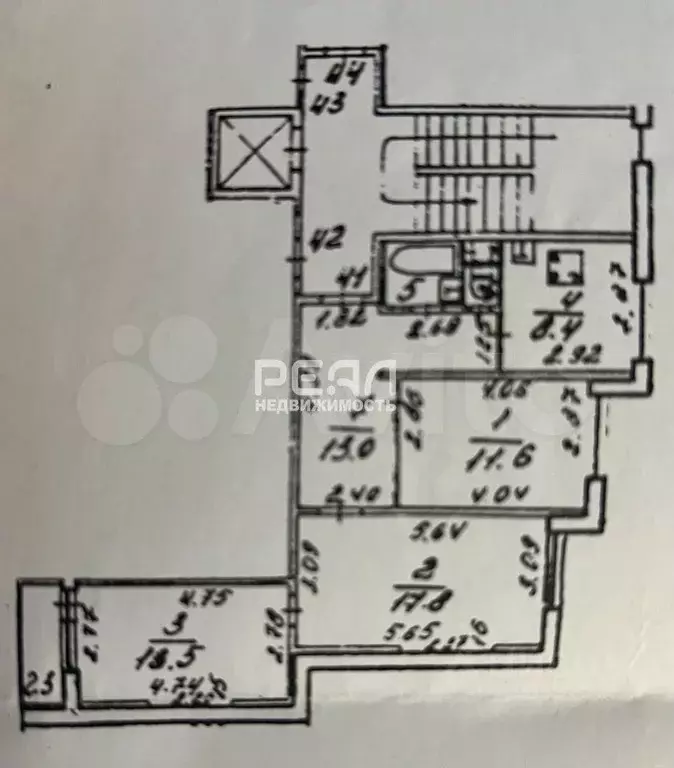 3-к. квартира, 68,1 м, 4/10 эт. - Фото 0