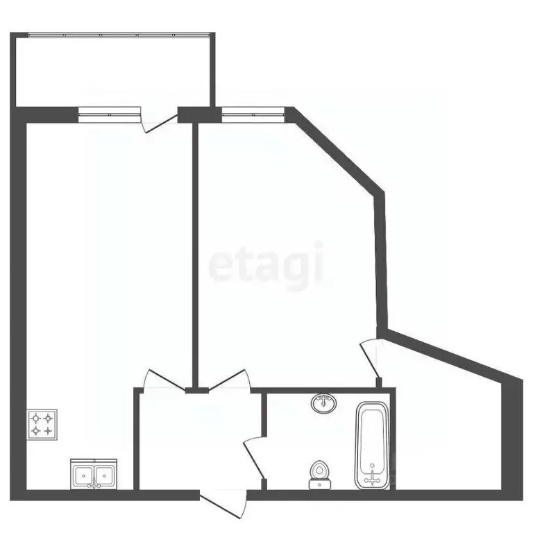 1-к кв. Санкт-Петербург 1-й Предпортовый проезд, 15 (45.4 м) - Фото 1