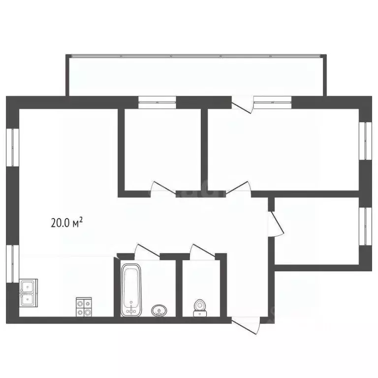 3-к кв. Вологодская область, пос. Майский ул. Ягодная, 40 (82.4 м) - Фото 2