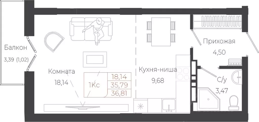 Студия Алтай, Майминский район, с. Майма ул. Энергетиков (36.81 м) - Фото 0