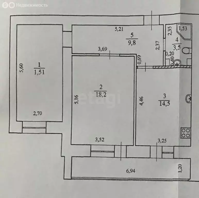 2-комнатная квартира: Ульяновск, Буинский переулок, 1 (61 м) - Фото 0