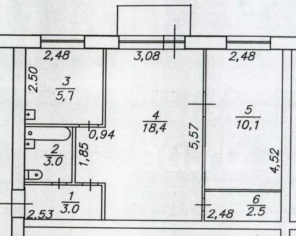 2-к кв. Новосибирская область, Новосибирск Советская ул., 40 (43.7 м) - Фото 1