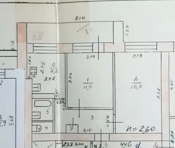 2-к кв. Калужская область, Обнинск просп. Маркса, 98 (45.4 м) - Фото 1