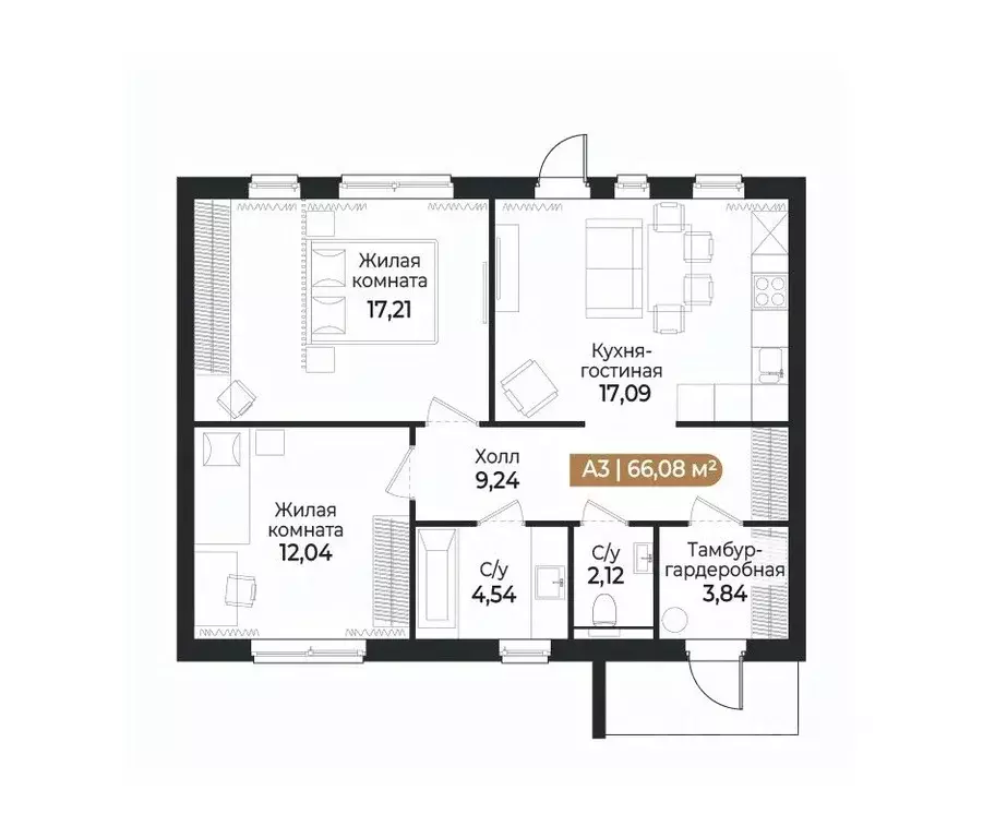 Таунхаус в Ленинградская область, Всеволожск ш. Южное (66 м) - Фото 0