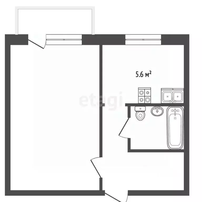 1-к кв. Кемеровская область, Прокопьевск ул. Советов, 25 (31.1 м) - Фото 2