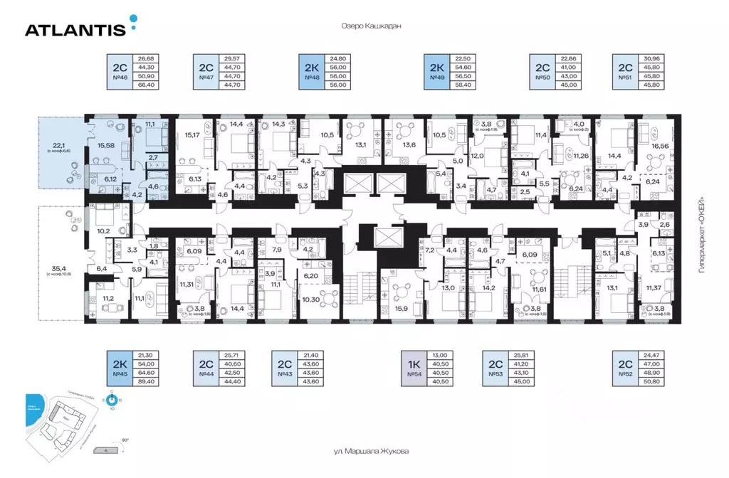 2-к кв. Башкортостан, Уфа Сипайлово жилрайон, Атлантис жилой комплекс ... - Фото 2