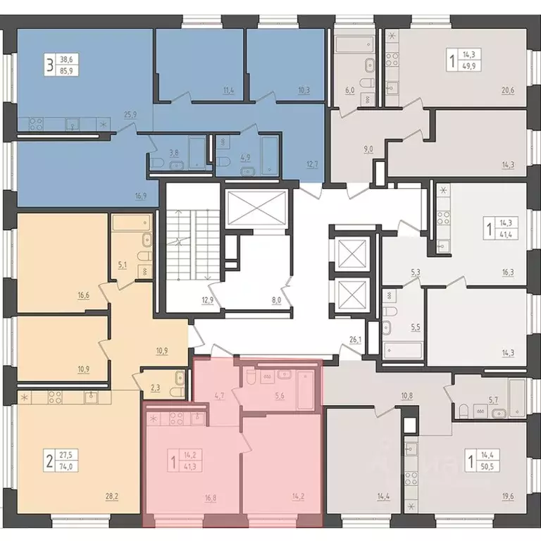 1-к кв. Башкортостан, Уфа Новый Империал жилой комплекс, лит3/1 (41.3 ... - Фото 2