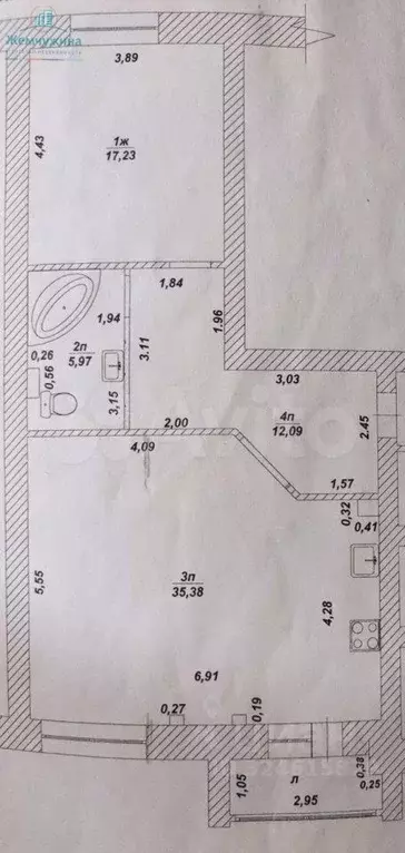 2-к кв. Ульяновская область, Димитровград ул. Славского, 18 (70.0 м) - Фото 1