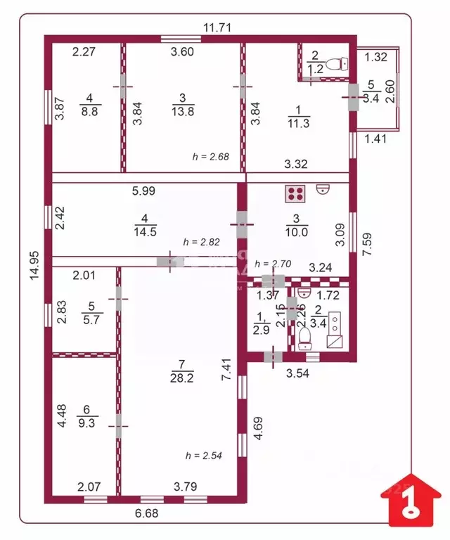 Дом в Омская область, Омск Московка мкр, ул. 8-я Балтийская, 43 (118 ... - Фото 2