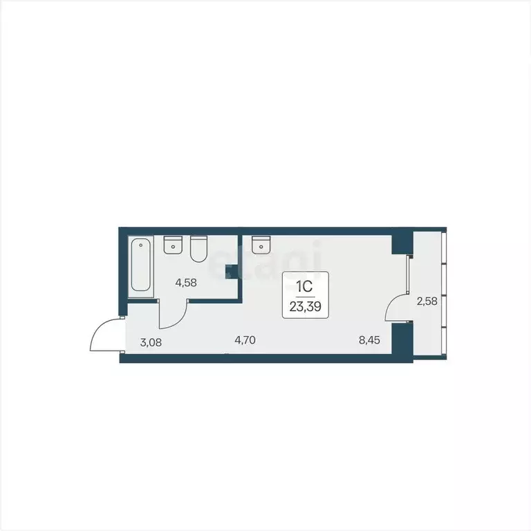 Продаётся квартира-студия, 23.39 м - Фото 0