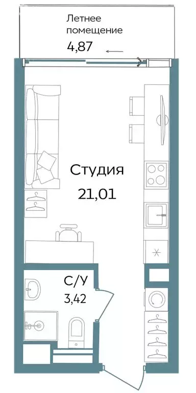 Квартира-студия: Республика Крым, Саки, курортный кластер Темпо (29.3 ... - Фото 0