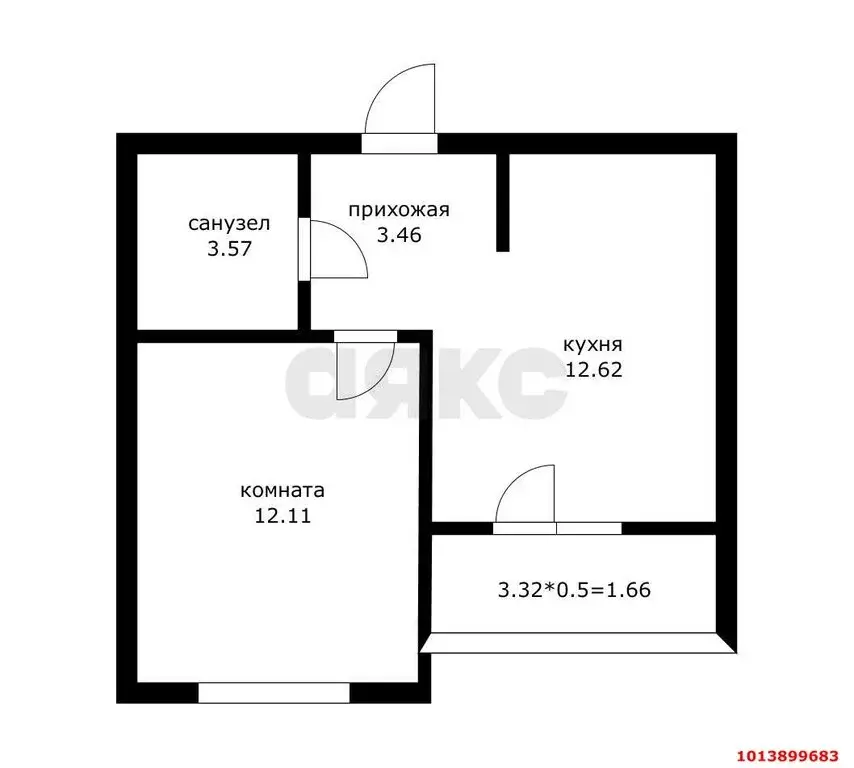 1-комнатная квартира: Краснодар, улица имени Генерала Корнилова, 9к2 ... - Фото 0