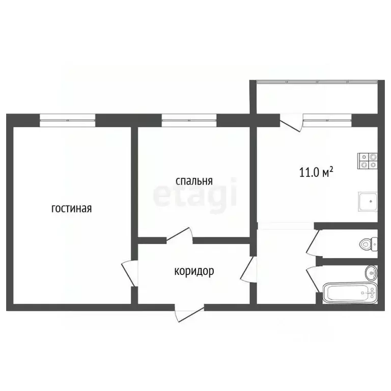 2-к кв. Москва ул. Теплый Стан, 3К1 (51.9 м) - Фото 2