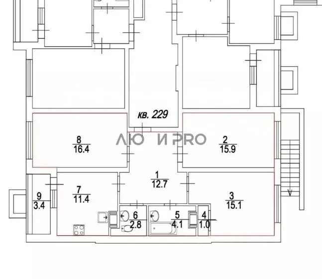 3-к кв. Саратовская область, Саратов просп. Героев Отечества, 4А (79.4 ... - Фото 2