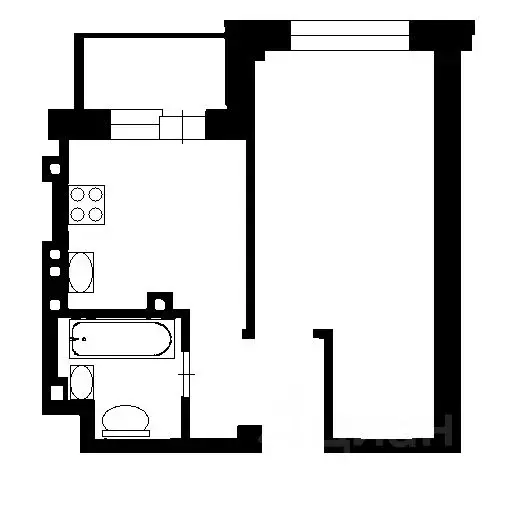 1-к кв. Новосибирская область, Новосибирск Тульская ул., 80 (27.0 м) - Фото 1