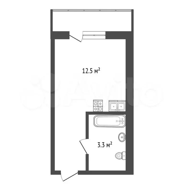 Квартира-студия, 16 м, 2/20 эт. - Фото 0