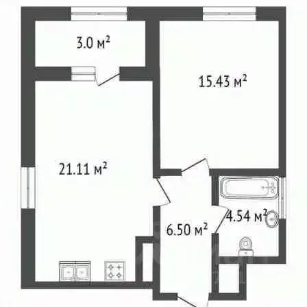 1-к кв. Санкт-Петербург ул. Типанова, 20к1 (49.08 м) - Фото 1