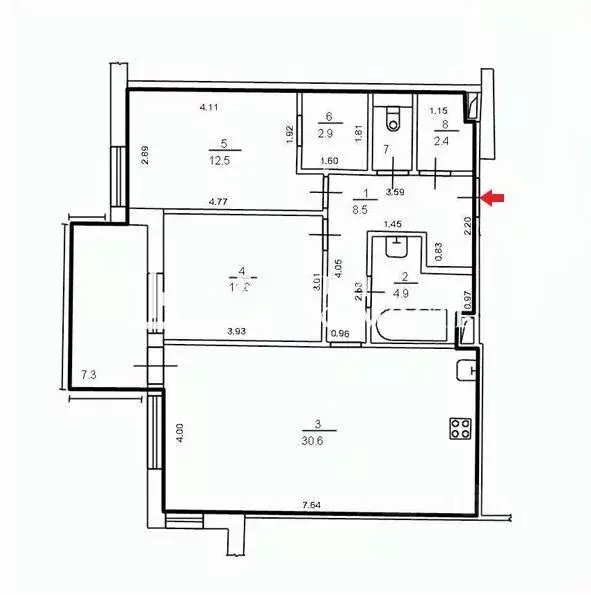 2-к кв. Санкт-Петербург Барочная ул., 12 (75.0 м) - Фото 2