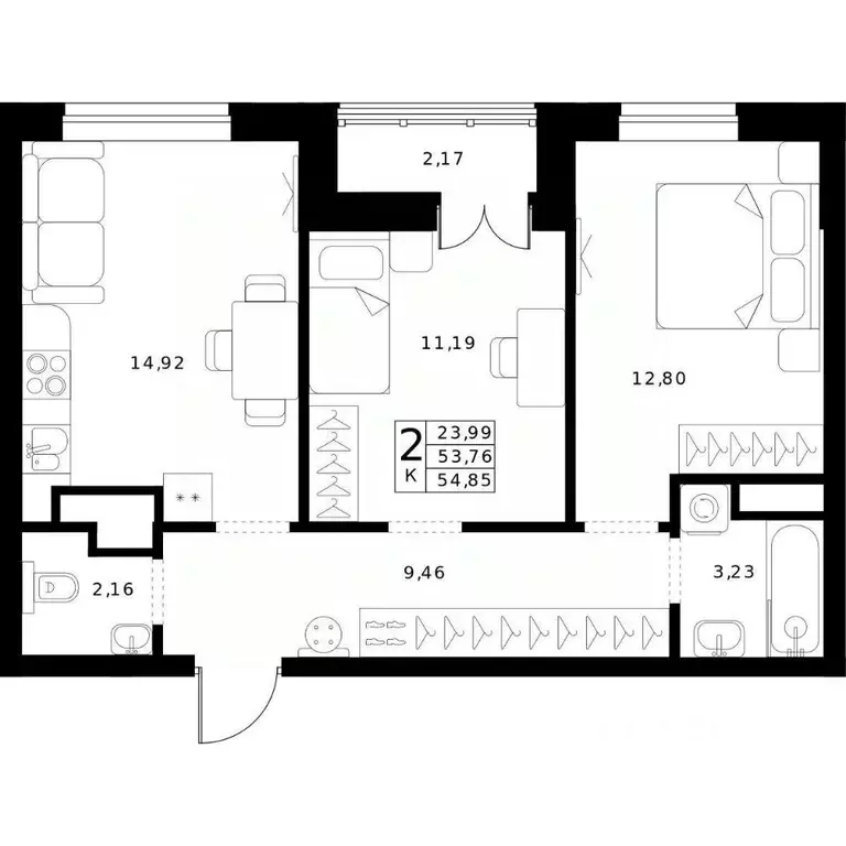 2-к кв. Нижегородская область, Нижний Новгород Ленгородок мкр, Мед ... - Фото 1