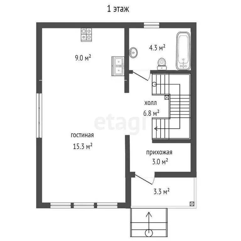 Дом в Сочи, СНТ Макаренко, Олимпийская улица (258.3 м) - Фото 1
