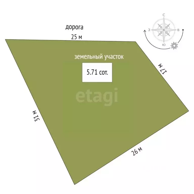 Участок в Тюменская область, Нижнетавдинский муниципальный округ, ... - Фото 1