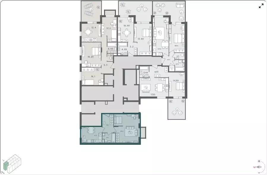 1-комнатная квартира: село Перхушково, микрорайон Равновесие, 8 (44.5 ... - Фото 2