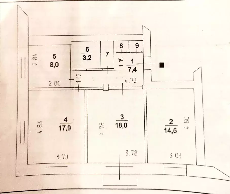 3-к кв. Кемеровская область, Кемерово ул. Дарвина, 2 (71.0 м) - Фото 1