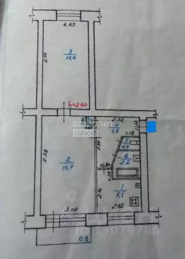 2-к кв. Забайкальский край, Чита ул. Лазо, 36 (45.4 м) - Фото 2