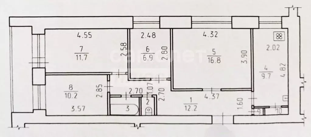 4-к кв. Удмуртия, Ижевск ул. А.Н. Сабурова, 43 (72.4 м) - Фото 1