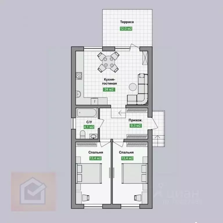 Дом в Севастополь СНТ Факел ТСН, 135 (90 м) - Фото 0
