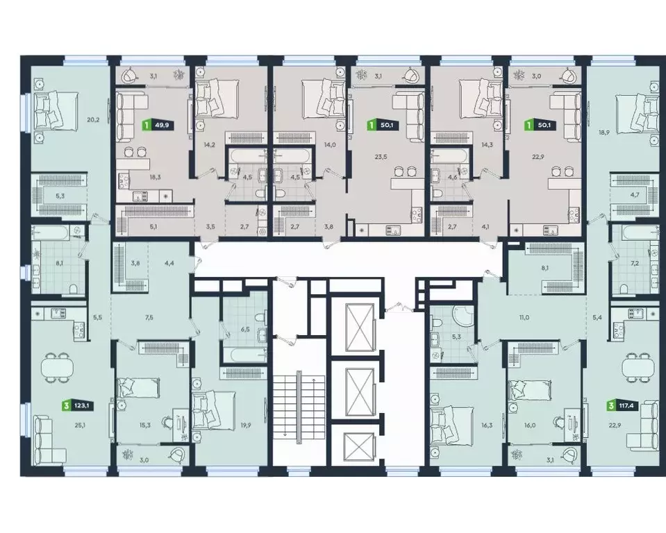 3-к кв. Свердловская область, Екатеринбург ул. Машинная, 1в/2 (117.4 ... - Фото 2