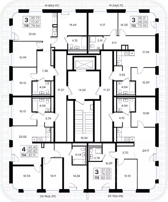 3-к кв. Татарстан, Казань Завокзальная ул. (82.05 м) - Фото 2