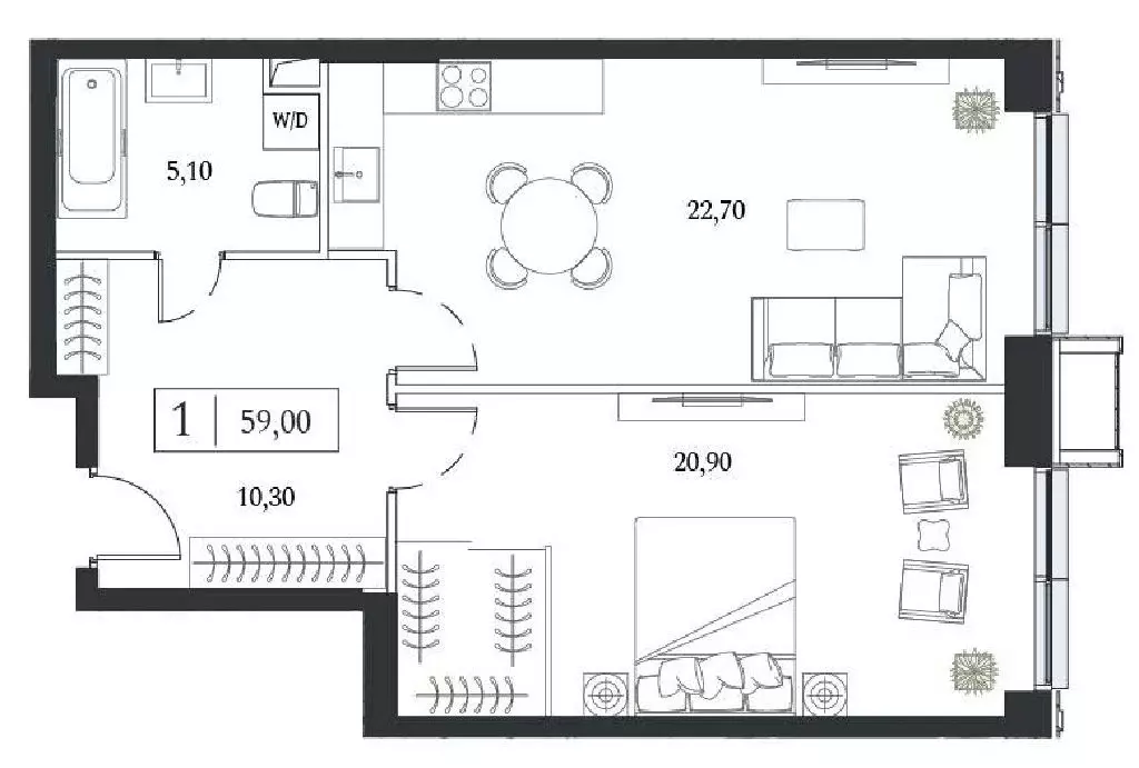 Продается 2-комнатная квартира - Фото 1