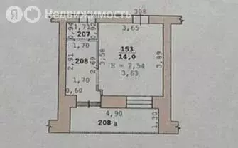 1к в 5-комнатной квартире (14 м) - Фото 1