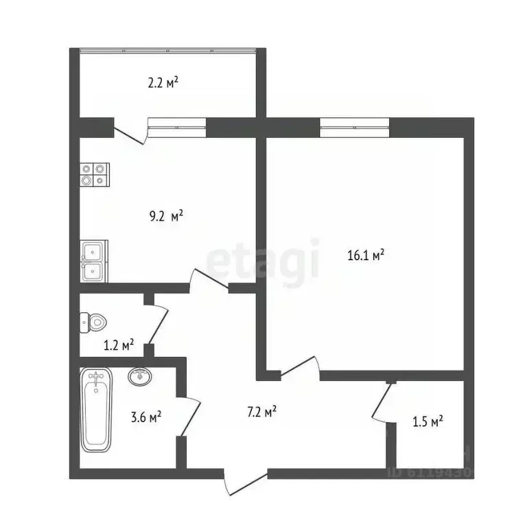 1-к кв. Мордовия, Саранск Транспортная ул., 23 (38.8 м) - Фото 1