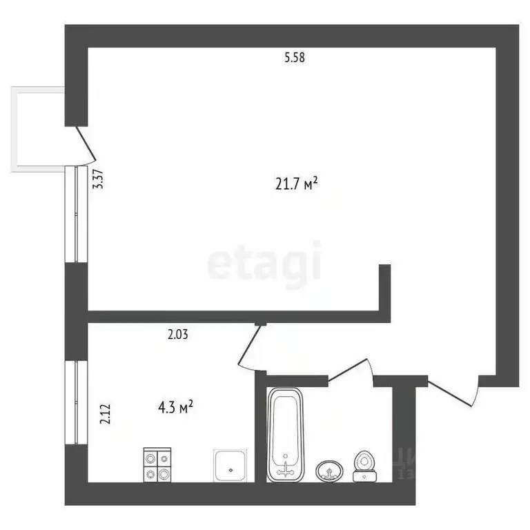 1-к кв. Тюменская область, Тюмень Парфеново мкр, ул. Муллы-Нур ... - Фото 1