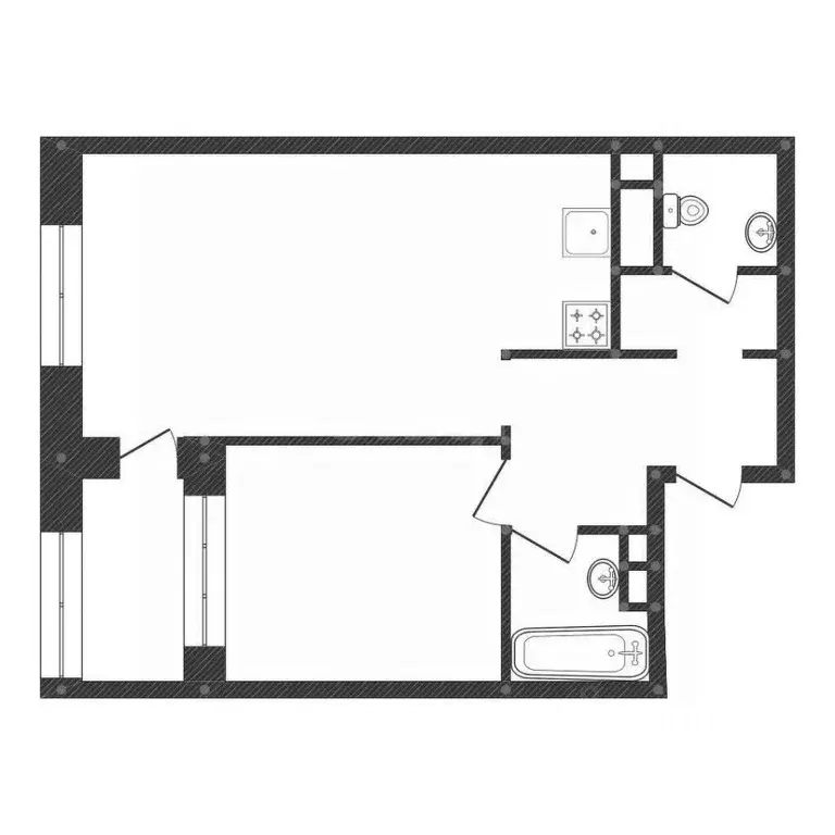 2-к кв. Башкортостан, Уфа ул. Энтузиастов, 7 (43.1 м) - Фото 2