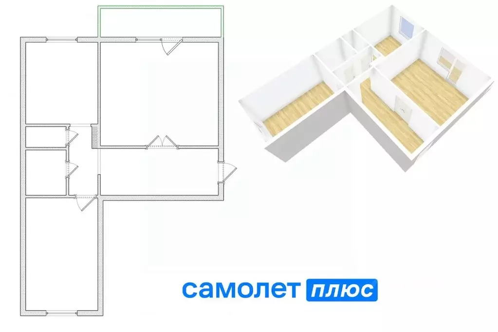 2-к кв. Кемеровская область, Березовский 4-й мкр, бул. Молодежный, 6 ... - Фото 1