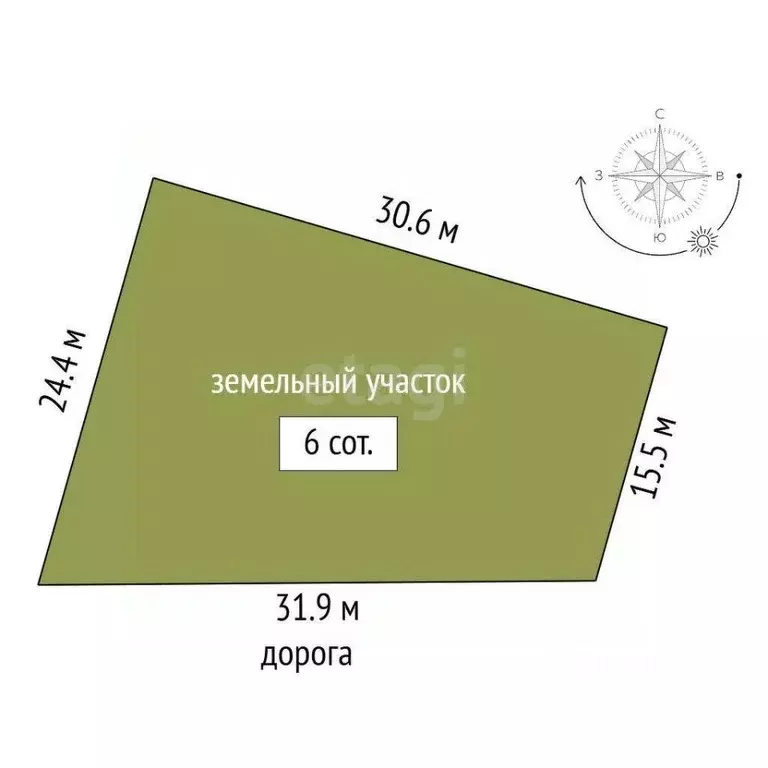 Участок в Крым, Симферопольский район, с. Доброе ул. Абрикосовая (6.0 ... - Фото 2
