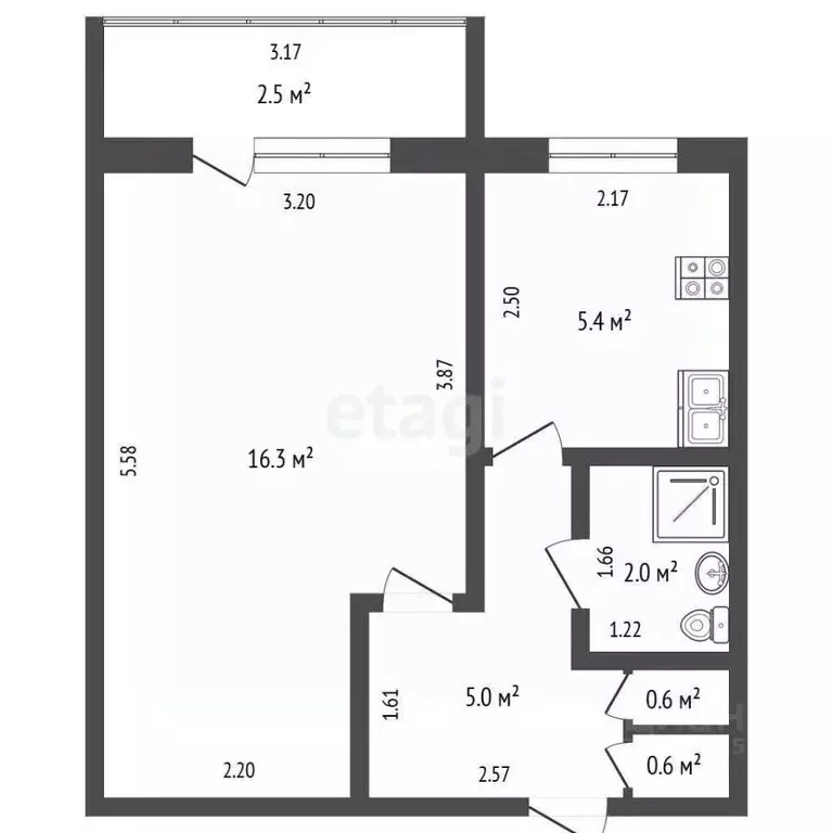 1-к кв. Саха (Якутия), Якутск ул. Горького, 92 (30.5 м) - Фото 1