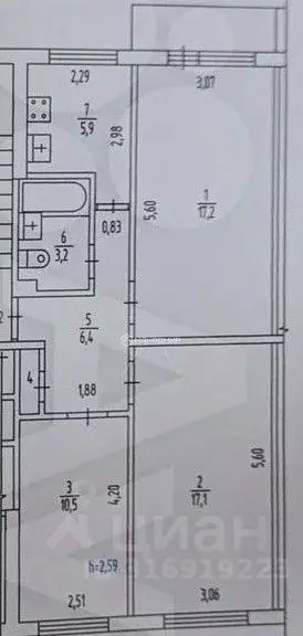 3-к кв. Пермский край, Пермь ул. Милиционера Власова, 23 (61.9 м) - Фото 0