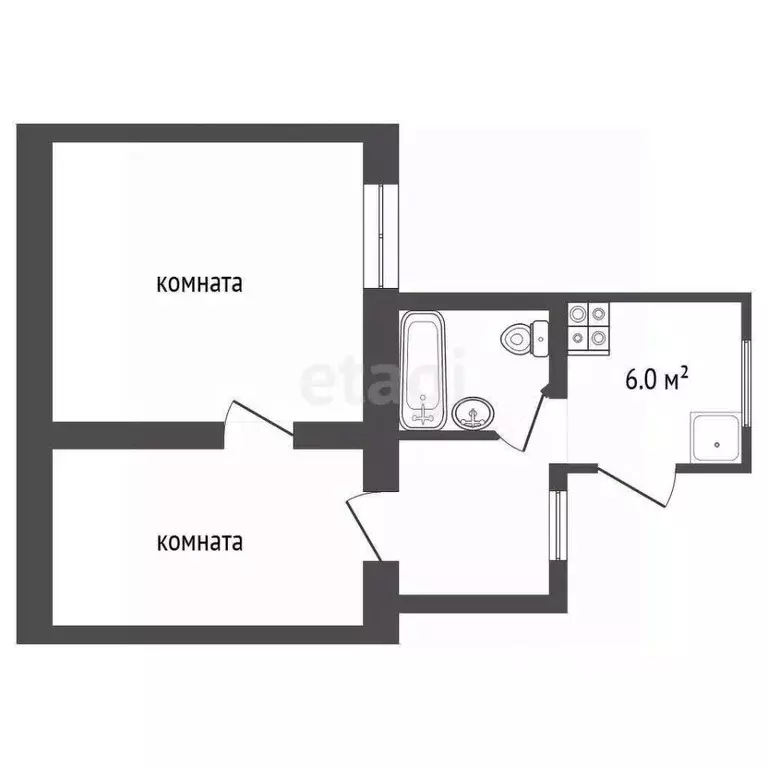 2-к кв. Ставропольский край, Пятигорск просп. Кирова (48.0 м) - Фото 1