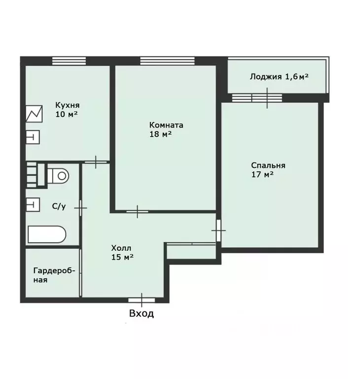 2-к кв. Москва, Москва, Троицк ул. Текстильщиков, 4 (64.0 м) - Фото 2